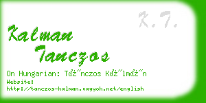 kalman tanczos business card